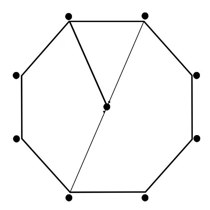 Sonnensegelanlage 8-Eck Dm 640 cm